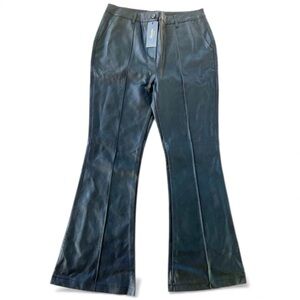 Faux Leather Flare Leg Pants | Size XL